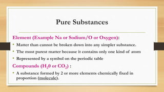 Unit b matter and chemical change notes | PPTX