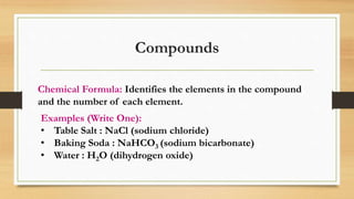 Unit b matter and chemical change notes(compounds & properties) | PPTX