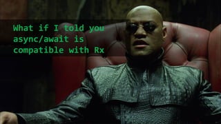 What if I told you
async/await is
compatible with Rx
 