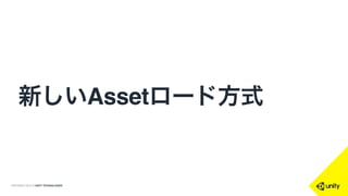 COPYRIGHT 2015 @ UNITY TECHNOLOGIES
新しいAssetロード方式
 