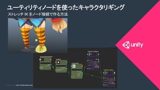 COPYRIGHT 2015 @ UNITY TECHNOLOGIES JAPANCOPYRIGHT 2014 @ UNITY TECHNOLOGIES JAPAN
ユーティリティノードを使ったキャラクタリギング	
ストレッチ IK をノード接続で作る方法
 