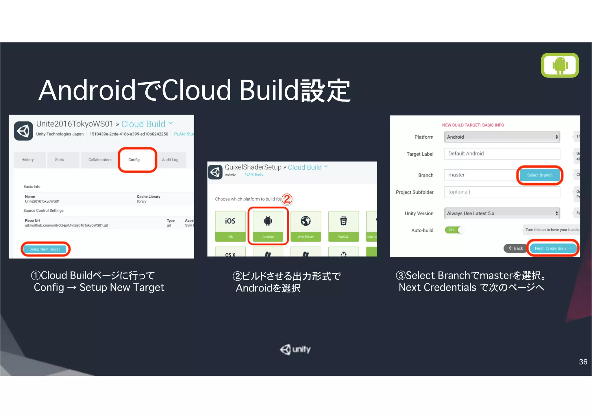 Unity Cloud Buildの
ちょっと進んだ使い方
 