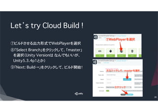 Unity Cloud Buildの使い方 | PDF