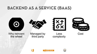 Why reinvent
the wheel
Managed by
third party
Less
complexity
Cost
 