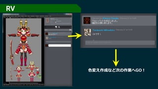 RV
⾊変え作成など次の作業へGO！
 