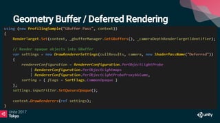 Geometry Buffer / Deferred Rendering
 