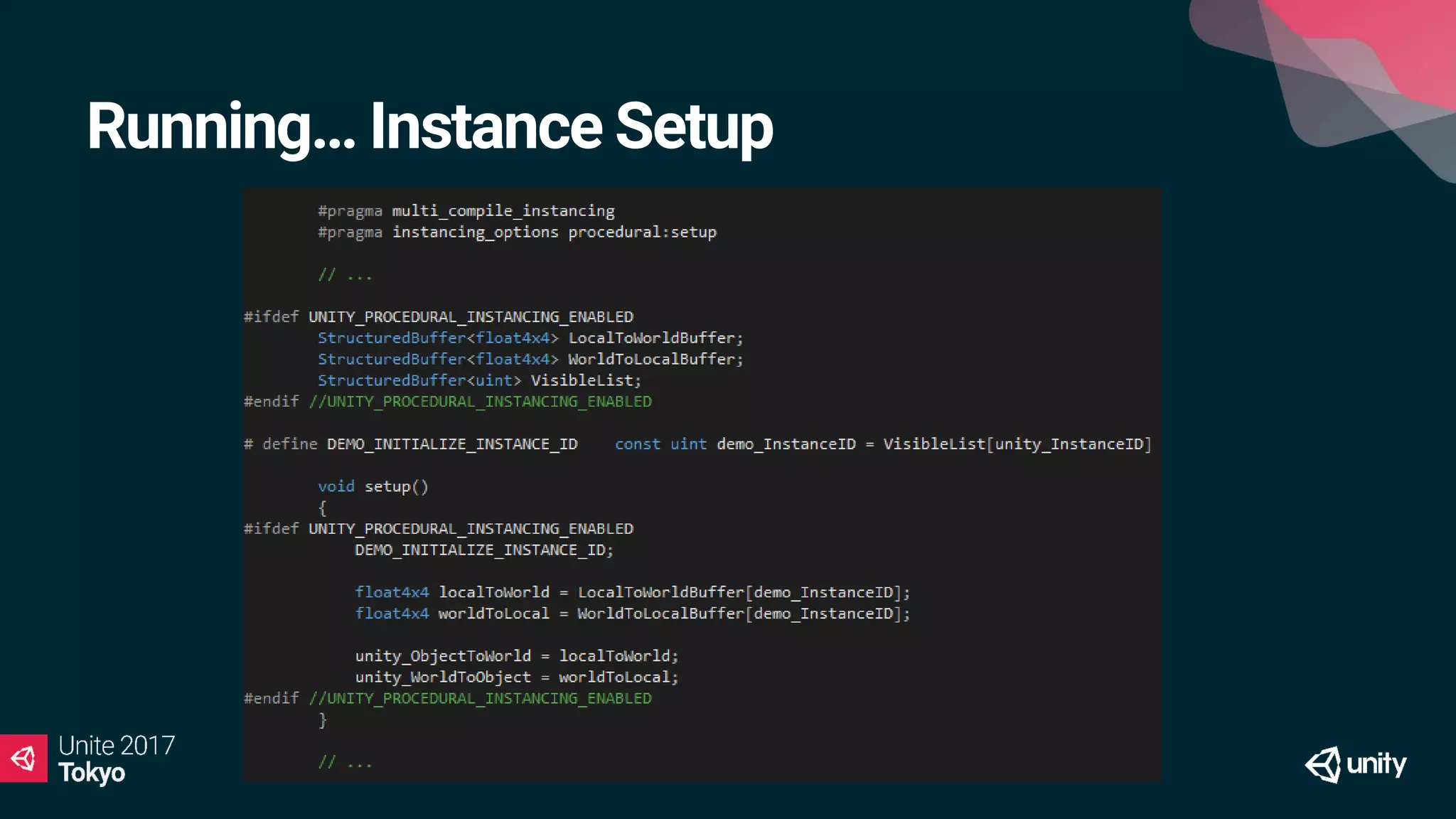 Running… Instance Setup
 