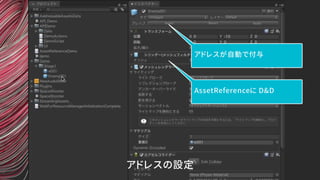 アドレスの設定
AssetReferenceに D&D
アドレスが自動で付与
 