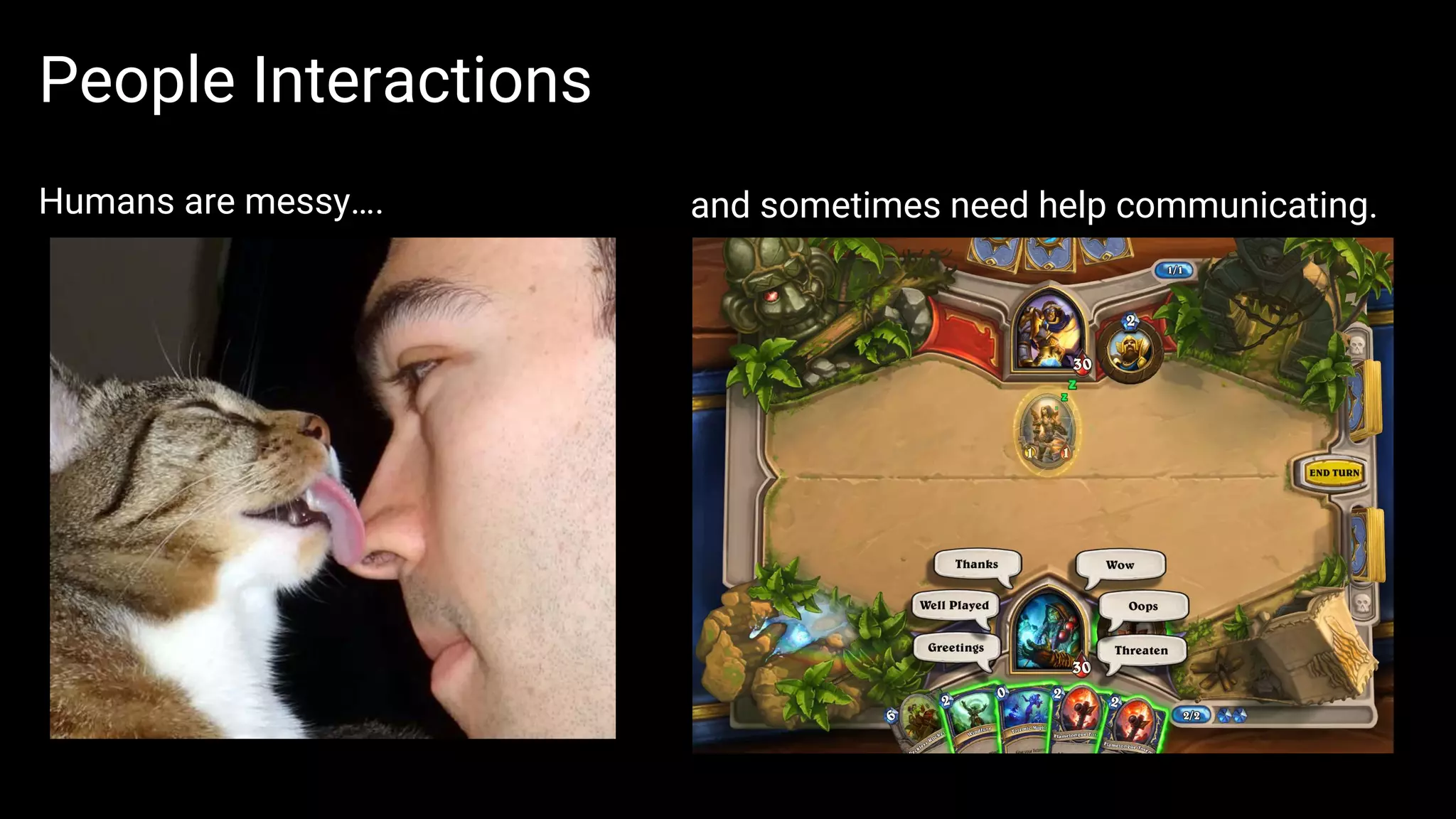 Humans are messy….
People Interactions
and sometimes need help communicating.
 