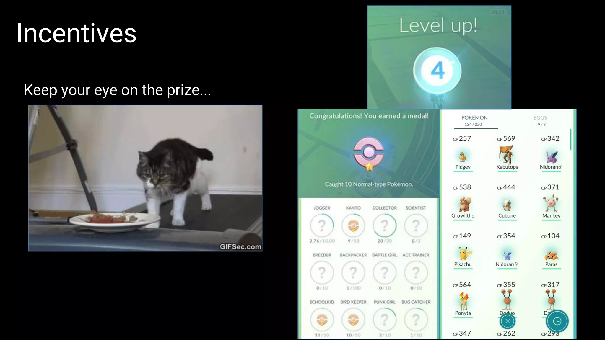 Keep your eye on the prize...
Incentives
 