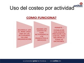 Uso del costeo por actividad  
