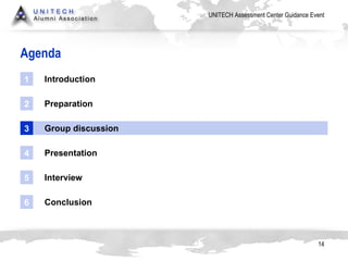 Agenda Introduction 1 Preparation 2 Group discussion 3 Presentation 4 Interview 5 Conclusion 6 
