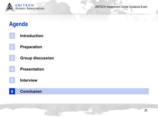 Agenda Introduction 1 Preparation 2 Group discussion 3 Presentation 4 Interview 5 Conclusion 6 