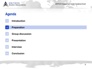Agenda Introduction 1 Preparation 2 Group discussion 3 Presentation 4 Interview 5 Conclusion 6 