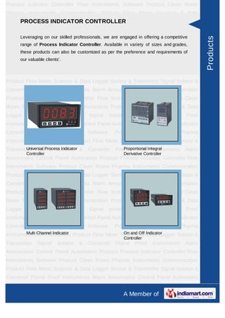 Unitech Instruments, Vadodara, Process Indicator Controller | PDF