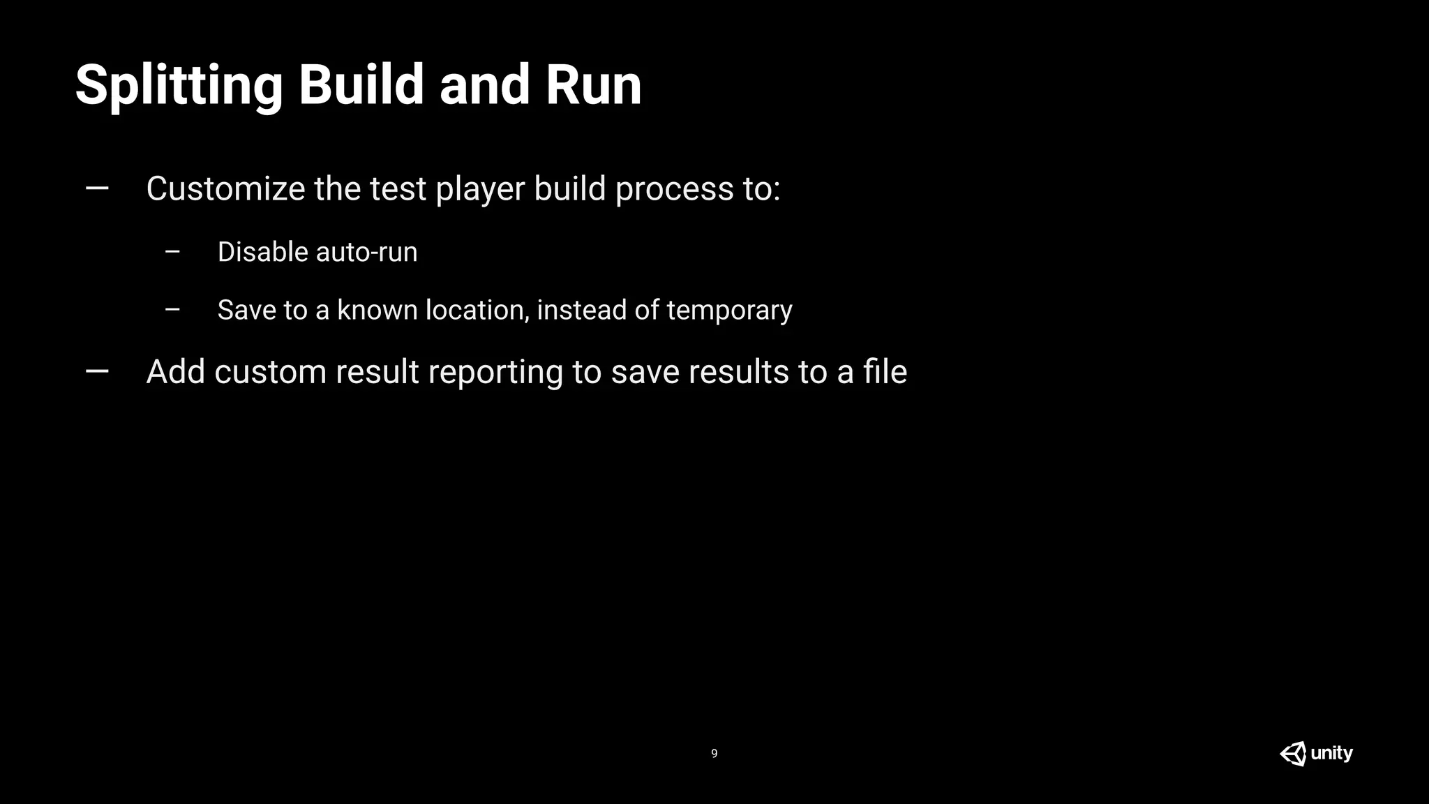 Qa your code the new unity test framework unite copenhagen 2019 ppt