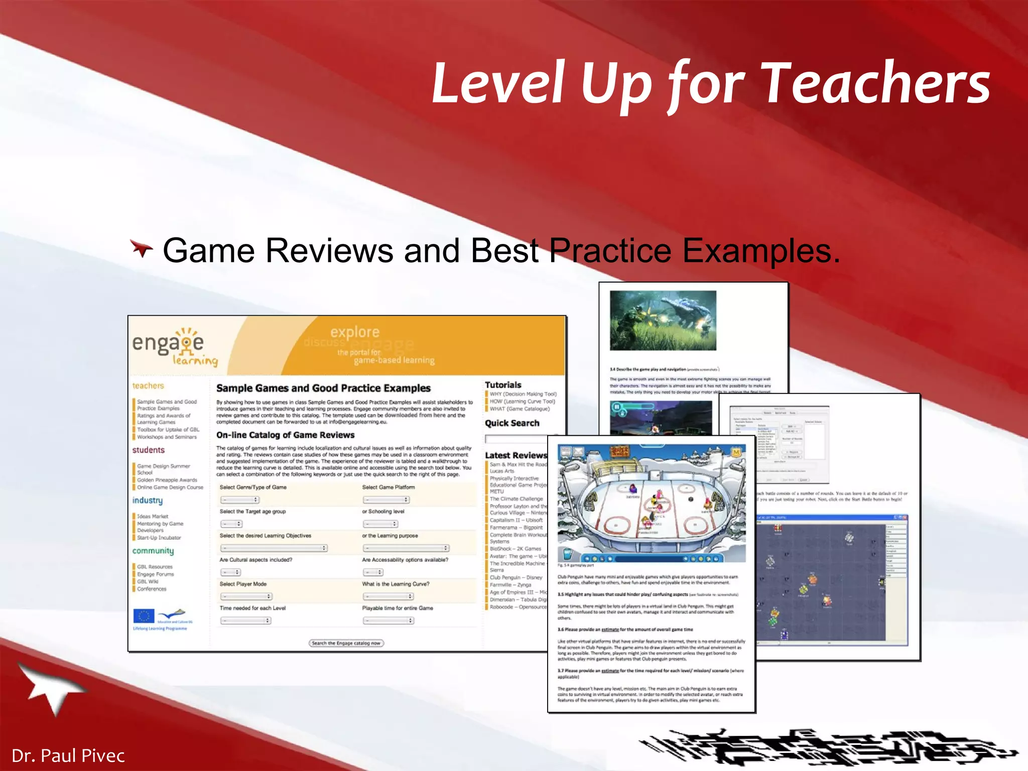 Level Up for Teachers Game Reviews and Best Practice Examples. 