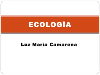 ECOLOGÍA

Luz María Camarena
 
