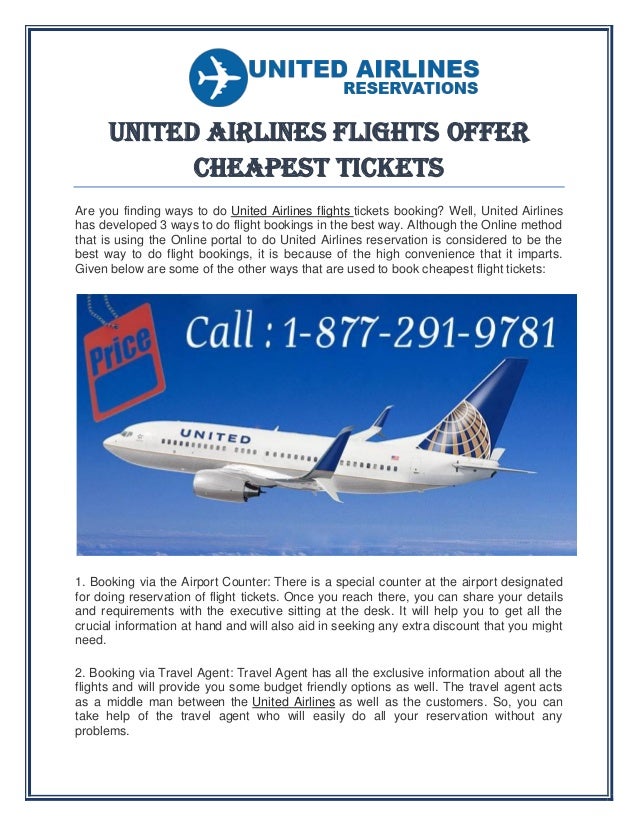United Airlines Flights Offer Cheapest Tickets