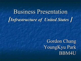 Business Presentation [ Infrastructure of  United States   ] ,[object Object],[object Object],[object Object]