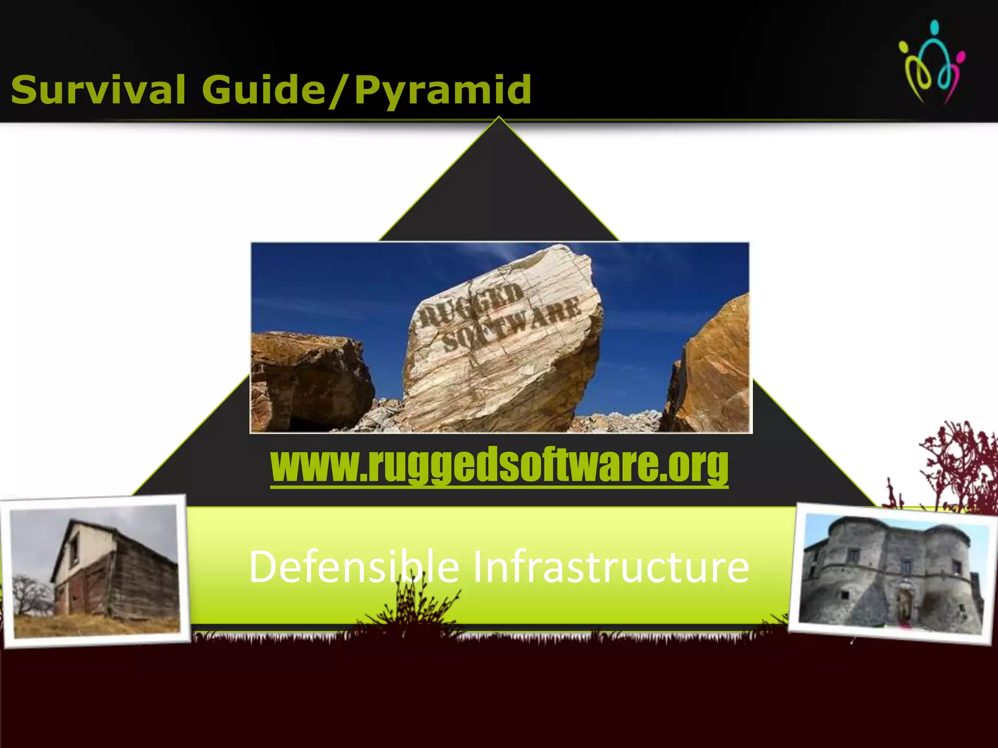 Survival Guide/Pyramid




          www.ruggedsoftware.org

         Defensible Infrastructure
 