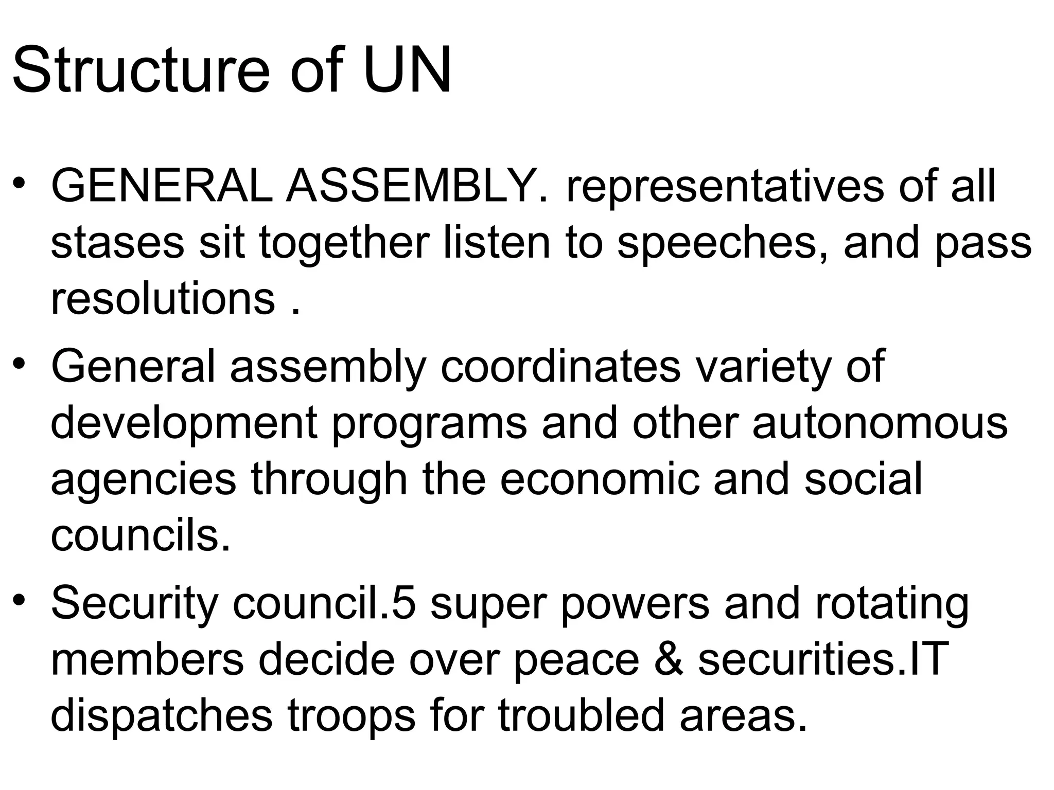 United Nations.ppt in international relations | PPT