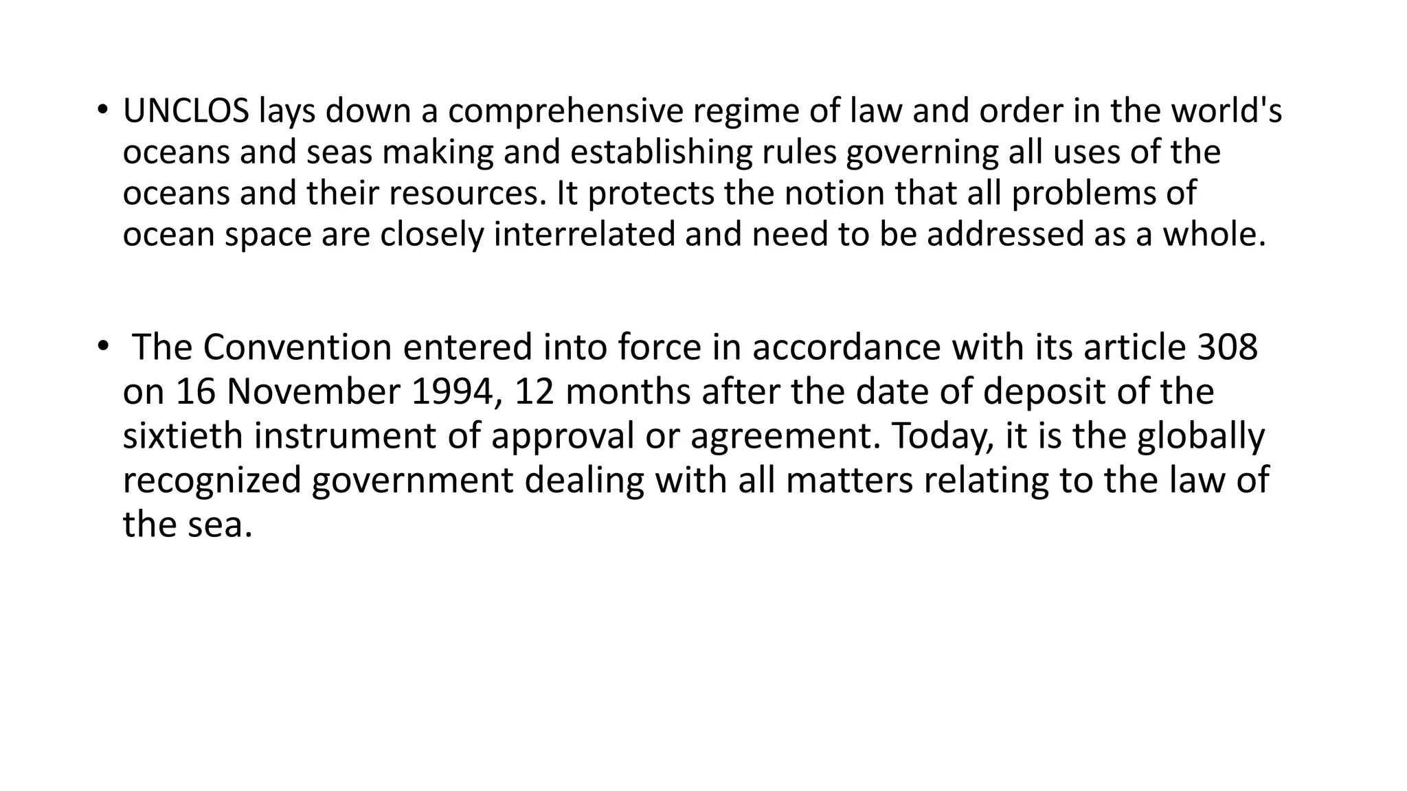 United nations convention on the law of the sea | PPTX