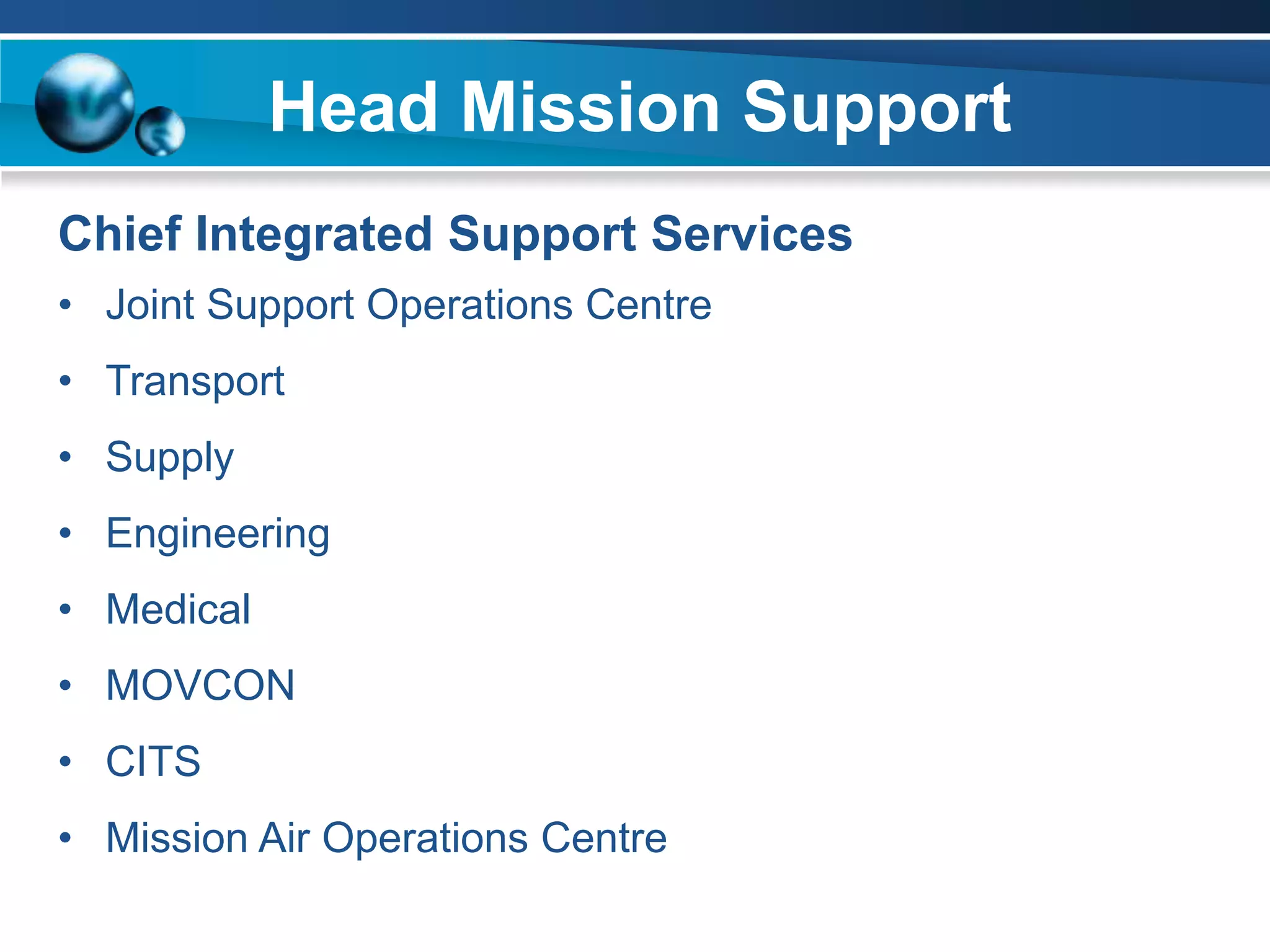 United nations mission support concepts | PPTX