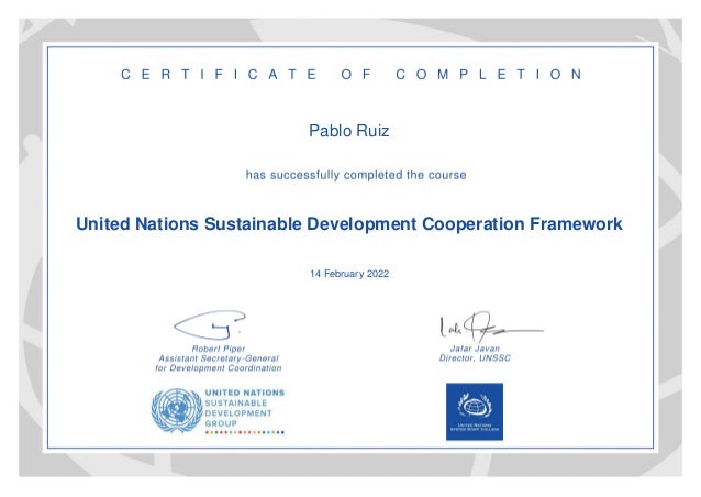 Pablo Ruiz
United Nations Sustainable Development Cooperation Framework
14 February 2022
Powered by TCPDF (www.tcpdf.org)
 