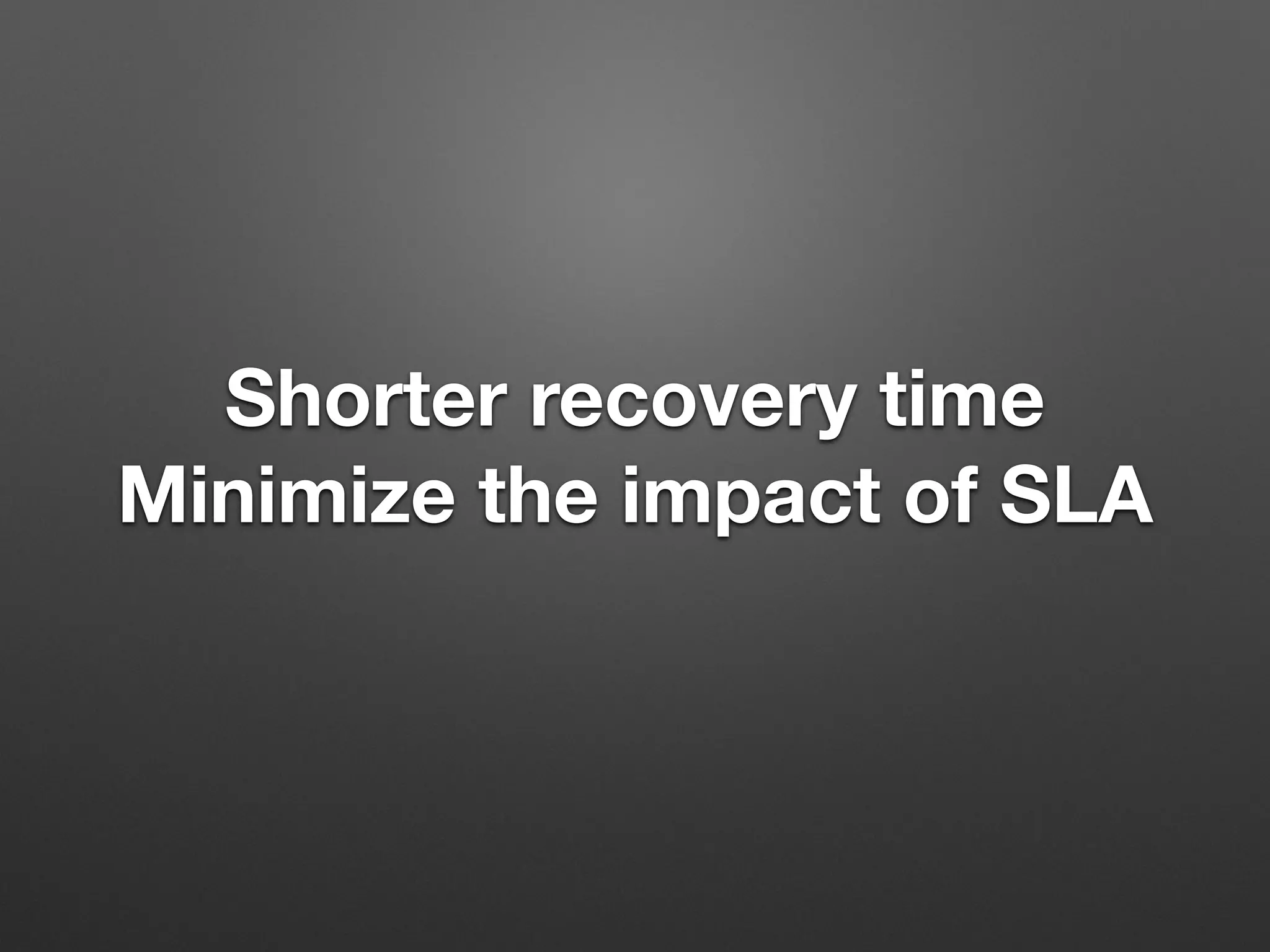 trade off between durability and availability 
new crush N R S Nines R 
Ceph 72 3 3 11 31 mins 
Ceph 72 3 6 10 13 mins 
Ceph 72 3 12 10 6 mins 
Ceph 72 3 24 9 3 mins 
 