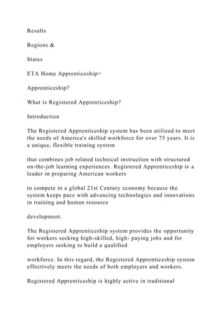 UNITED STATES DEPARTMENT OF LABOR Employment and Training Ad.docx