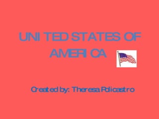 UNITED STATES OF AMERICA  Created by: Theresa Policastro 