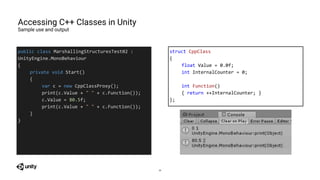 Adding Love to an API (or How to Expose C++ in Unity) | PPTX