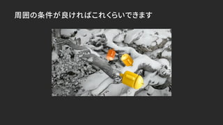 周囲の条件が良ければこれくらいできます
 