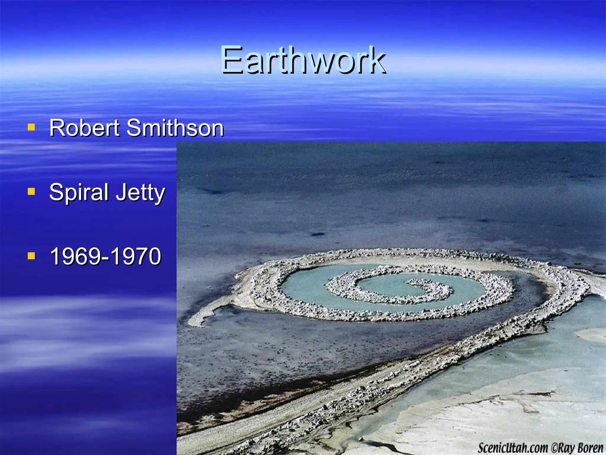 Earthwork Robert Smithson Spiral Jetty 1969-1970 