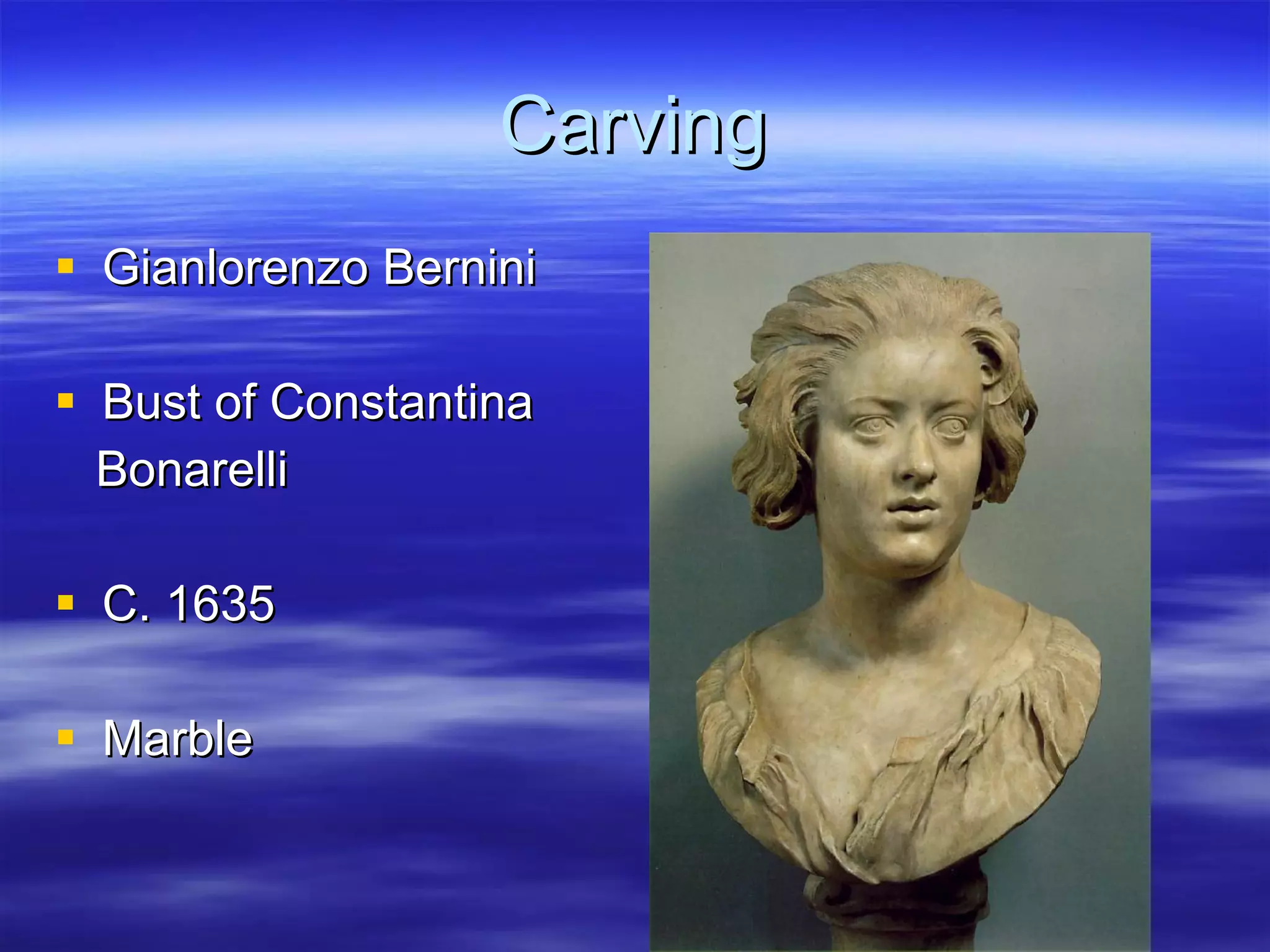 Carving Gianlorenzo Bernini Bust of Constantina Bonarelli C. 1635 Marble 