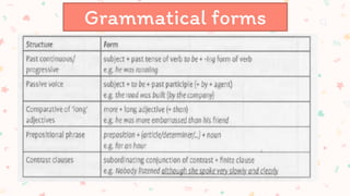 Grammatical forms
 