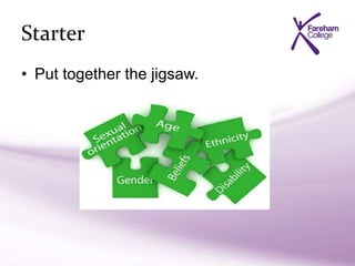 Starter
• Put together the jigsaw.
 