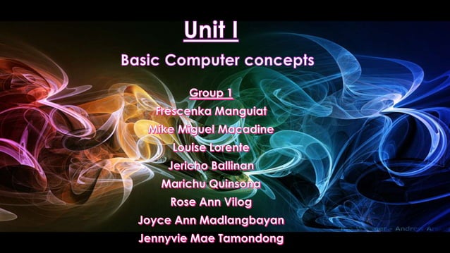 Unit i | PPT