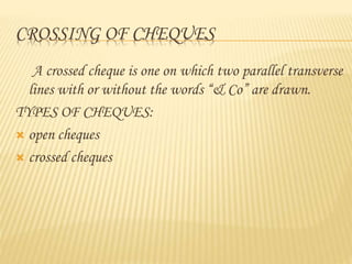 Parallel Cheque Legal Aspects Of Business Unit - 1 PPTs | PPTX