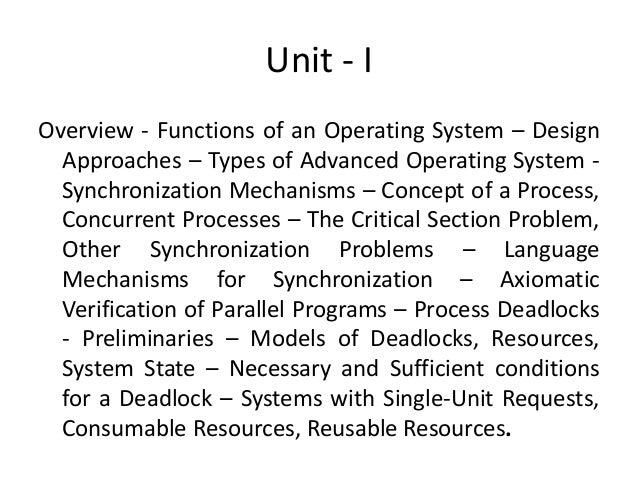 CS9222 Advanced Operating System