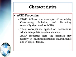 Introduction to RDBMS | PPTX