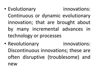 WHAT ARE EVOLUTIONARY INNOVATIONS visual data 7