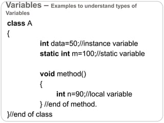 Basics of JAVA programming | PPT