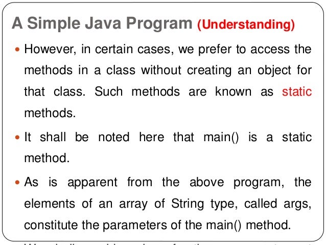 Basics of JAVA programming