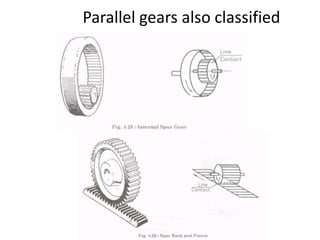 Parallel gears also classified
 