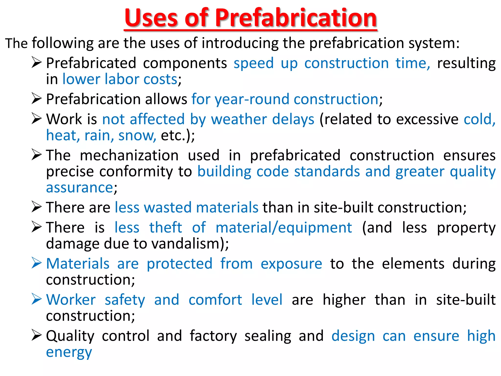 prefabricated Structures | PPTX