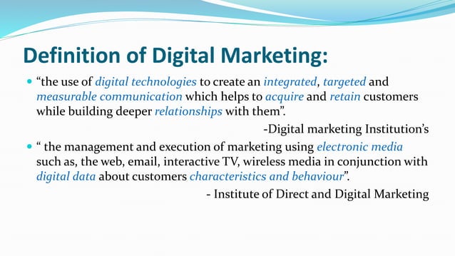 Basics of digital marketing | PPT