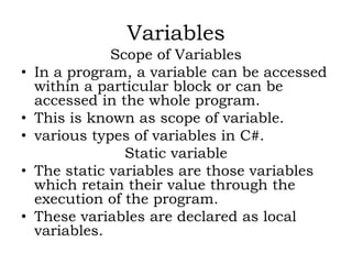PROGRAMMING USING C#.NET SARASWATHI RAMALINGAM