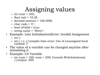 PROGRAMMING USING C#.NET SARASWATHI RAMALINGAM